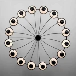 Подвесная люстра большая iLamp Globe 10346P/16 BK-WH