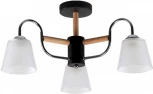 Потолочная люстра на штанге Imex MD.51941-3-S-BK+WOOD