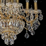 Подвесная большая люстра Osgona Classic 700162 (220V, хрусталь, подсвечник, свеча)