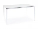 Обеденный стол из HPL 140х80см, цвет молочный, каркас белый 4SIS Малага RC3050-140-80-A White