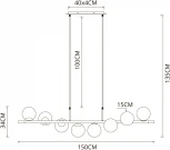 Подвесной светильник Arte Lamp Alcor A2224SP-8BK