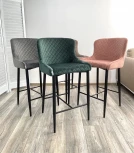 Полубарный стул M-City ARTEMIS BLUVEL-52 PINK (H=65cm), велюр