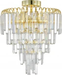 Потолочная люстра на штанге Escada Odegard 2105/6P 6x40Вт E14, металл/хрусталь, золото (220V)