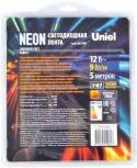 Светодиодная гибкая герметичная лента Neon 5 м. Neon ULS-N01-2835-120LED/m-6mm-IP67-DC12V-9W/m-5M-6500K блистер
