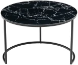 Набор кофейных столиков Tango чёрный мрамор с чёрными ножками, 2шт Bradex Home RF 0375