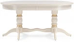Деревянный стол Woodville Дейвер 160(220)х100 слоновая кость / золото 515968