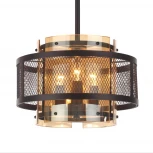 Потолочная люстра на штанге Lumion Zarina 8007/3 черный/черный, золотой металл/металл, стекло Е14 3*40W 220V (круглые)