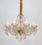 Подвесная люстра Favourite Brendy 1738-8P (220V, хрусталь, подвески, на цепи, подсвечник, свеча)