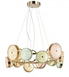 Подвесная люстра Odeon Light Caramella 5412/95L золотой/разноцветный/металл/стекло LED 95W 4000K 6400lm (220V, на тросе, круглые)