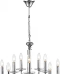 Подвесная люстра Lumion Incanto 8034/10 хром, металл/стекло Е14 10*40W 220V (на цепи, подсвечник, свеча)