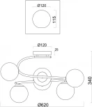 Потолочная люстра Freya Galaxy FR5013PL-06CH