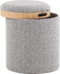 Пуф-столик с ящиком Хюгге XS букле серый, Stool Group