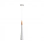 Подвесной светильник Lumion Eoliana 8352/1C белый/бежевый, металл/дерево/цемент GU10 LED 5W 220V