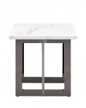 Журнальный столик Stool Group Нэйтан 61*61 белый мрамор сталь темный хром УТ000036330