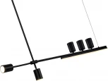 Подвесной светильник Kink Light Рия черный 07618-150,19 GU10 5*5W+Led 15W (4000K) (220V, на тросе, асимметрия)