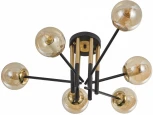 Потолочная люстра на штанге Arte Milano Neapolis-73708 273708/6 BK/GD (220V, шар, молекулы)