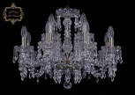 Подвесная люстра Art Classic 11.23 11.23.8+4.200.Br.Dr (220V, хрусталь, на цепи, подсвечник, свеча)