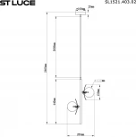 Подвесной светильник ST Luce Noon SL1521.403.02 Черный/Дымчатый, Белый G9 2*5W 4000K (220V, на проводе)