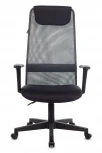 Кресло руководителя Бюрократ KB-8 темно-серый TW-04 TW-12 сетка/ткань с подголов. крестовина пластик