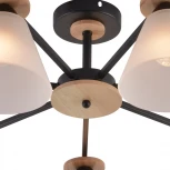 Потолочная люстра на штанге Reluce 01625-0.3-07 BK+WOOD (220V)