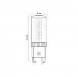 Лампа светодиодная, прозрачная, теплый белый свет 3000K Volpe Optima LED-JCD-7W/3000K/G9/CL/SLS