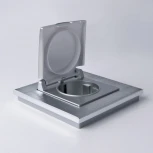 Розетка влагозащ. с зазем. с защит. крышкой и шторками (серебряный) W1171206 (a051504)