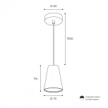Подвесной светильник Wolta WSL-GU10/P11BL под лампу GU10 Черный CONO