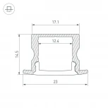 Профиль ARH-LINE-2315-F-2000 ANOD (Arlight, Алюминий) 036327