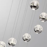 Каскадная люстра Odeon Light Sono 5100/60L хром/прозрачный/акрил LED 60W (12*5W) 4000K (220V, на проводе)