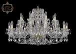Подвесная большая люстра Art Classic 11.21 11.21.16+8.360.Gd.Sp (220V, хрусталь, на цепи, подсвечник, свеча)
