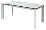 Обеденный стол M-City CREMONA 160 KL-188 Контрастный мрамор / белый каркас