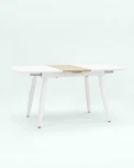 Стол обеденный Stool Group Чикаго раскладной 120-160*90 белый УТ000002134