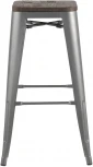 Стул барный Stool Group TOLIX WOOD серебристый матовый УТ000000498