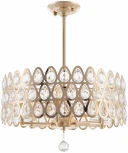 Потолочная люстра хрустальная на штанге Arte Milano Sorrento-1019 371019/6/300/490 GD (220V)