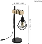 Интерьерная настольная лампа Eglo Townshend 5 43136 (220V, выключатель)