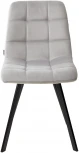 Стул CHILLI SQUARE BLUVEL-03 светло-серый, велюр / черный каркас M-City 629M04897