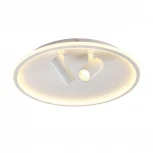 Потолочный светодиодный светильник круглый со спотами MyFar Focus MR9050-CL (регулировка яркости, 220V, пульт управления, круглые)