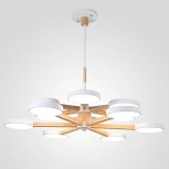 Потолочная люстра Wi-Fi на штанге Turna Dbl L12 White By ImperiumLoft Turna-Dbl01 (LED, 220V, голосовое управление, умный дом - Алиса)