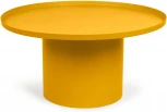 Fleksa Круглый журнальный столик из горчичного металла Ø 72 см La Forma (ex Julia Grup) арт.156993