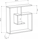 Полка Фигурная LABY SHELF (Дерево/Светло-коричневый) LEVE