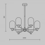 Потолочная люстра на штанге Freya Sharlot FR1012PL-06BS (220V)