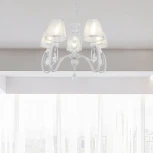 Подвесная люстра Arte Milano AM347203 347203/5 WT+SL (220V, подвески, на цепи)