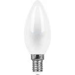 Лампочка светодиодная филаментная E14 9W 220V свеча белая 4000K Feron 25957