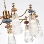 Подвесная люстра Odeon Light Terra 5414/9 античная бронза/терракот/синий/бежевый/коричневый/металл/керамика E14 9*40W
