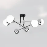Умная потолочная люстра на штанге Eurosvet Nuvola 70129/6 хром (220V, шарики)