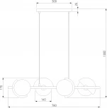 Подвесной светильник Eurosvet Moity 70149/4 черный/латунь (220V, на проводе)