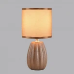 Настольная лампа Lumion Evana 8171/1T коричневый, керамика/текстиль E14 1*40W 220V (выключатель, круглые)