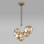 Подвесной светильник Eurosvet Roger 70113/8 янтарный (220V, на проводе, шарики)