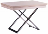 Стол-трансформер Левмар Cross D31/S79 выбеленный дуб/ опоры нерж.сталь