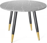 Стол Sheffilton SHT-TU14/TT 90 МДФ черный муар/золото/серый мрамор